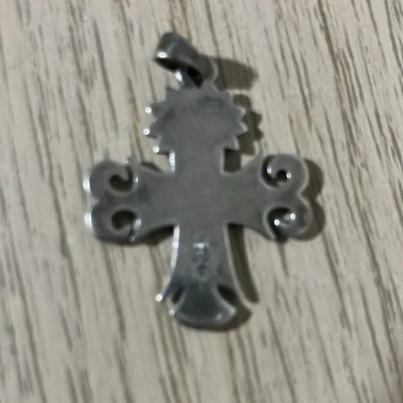 James Avery Retired Intricate Silver Cross Pendant Christian Hope La Primavera - Picture 3 of 3